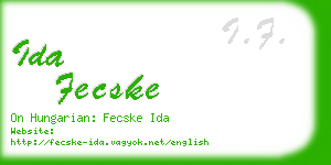 ida fecske business card